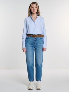 РУБАШКА В РЕБРУЖКУ ЖЕНСКАЯ BIG STAR, СИНЯЯ YOLANDA 400 S