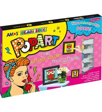 Farby witrażowe dla dzieci Zestaw WITRAŻE POPART AMOS