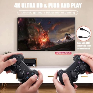 Игровые приставки GD10 Retro Предустановленная система 2 контроллера 64 ГБ