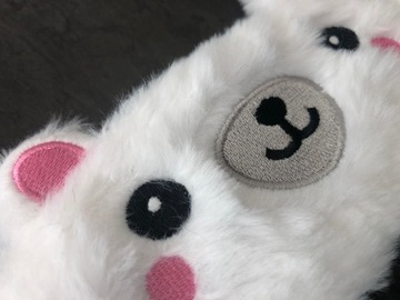 МАСКА ДЛЯ ВЕК ДЛЯ СНА, СНА, РАССЛАБЛЕНИЯ, плюшевый мишка, белый OLDMAN PLUSH