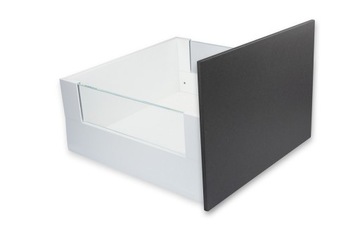 Komplet Szuflada MERIVOBOX E Szkło 500 40kg na wkręty Biały mat BLUM