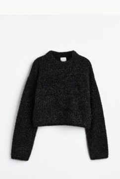 Damski sweter wyjściowy H&M czarny rozmiar M krótki
