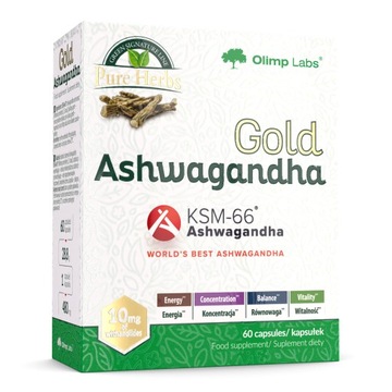 OLIMP GOLD ASHWAGANDHA 60kap ŻEŃ-SZEŃ INDYJSKI EKSTRAKT STRES