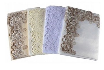 Всемирная скатерть с Guipure 130x180 White Ecru Pretty