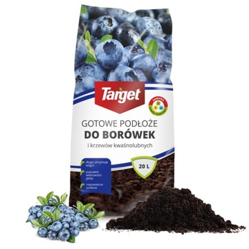 ZIEMIA PODŁOŻE DO BORÓWEK I KRZEWÓW KWAŚNOLUBNYCH MIESZANKA 20L TARGET