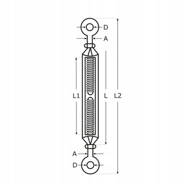 INOX НЕРЖАВЕЮЩАЯ НЕРЖАВЕЮЩАЯ, кислотостойкая Талреп Талреп М10 - 5 шт.