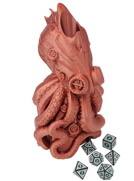 Стимпанк осьминог - башня для игральных костей - FatesEnd Octopunk Dice Tower
