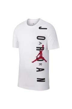 Męska koszulka Nike Jordan Vertical L bawełna biała t-shirt