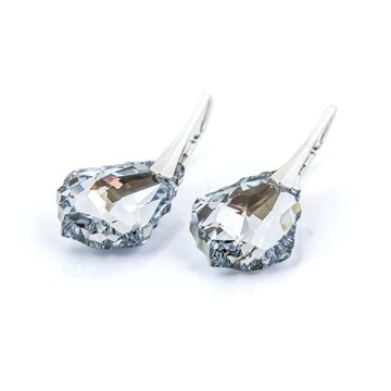 Srebrne Kolczyki z kr. Swarovski Baroque 22mm CAL
