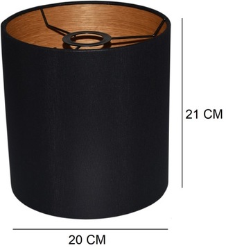 АБУРАЖ ЦИЛИНДР ЛАМПЫ ЧЕРНЫЙ ШПОН 20X21 E27