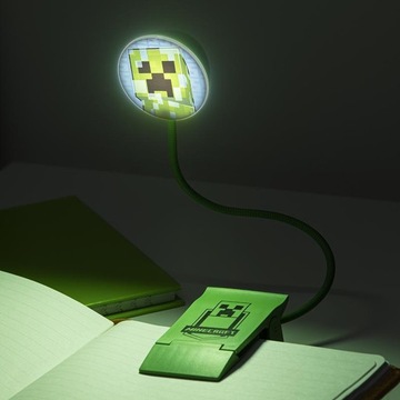 Lampka do czytania Minecraft Creeper LED Klips Paladone Licencja