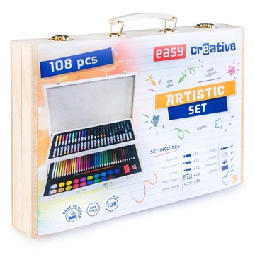 ХУДОЖЕСТВЕННЫЙ НАБОР ЧЕМОДАН 108 EASY ELEMENTS