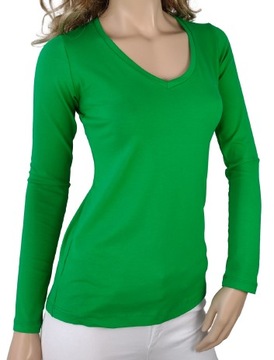 Gładka bluzka LaTynka KOLORY dekolt serek 36-50