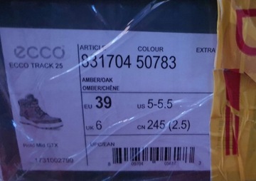 BUTY TREKKINGOWE ECCO TRACK 25 GTX BRĄZ r 39