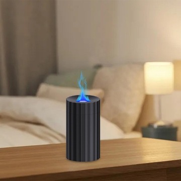 Диффузор для эфирного масла. Увлажнитель с пламенем. Тихий автоматический выключатель, черный.