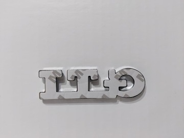 VW GTI ZNAK ZNAKY NÁPIS LOGO ČERNĚ CHROM NOVÝ