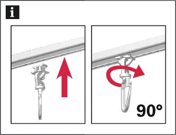 Szyna sufitowa aluminiowa Slim 1 tor szara 150 cm