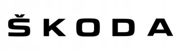 Czarny Napis Skoda Znaczek Logo Na Tył DŁUGI 43 cm