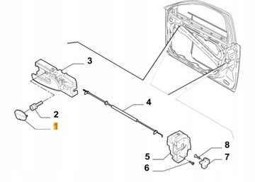 Накладка на ручку двери левая сторона, Alfa Romeo 159
