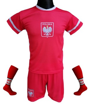 Komplet strój piłkarski Reprezentacja Polski 128cm