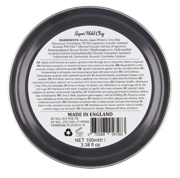 Матирующая глина сильной фиксации на водной основе Dapper Dan Ultra 100 мл