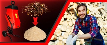 POTĘŻNY ROZDRABNIACZ ELEKTRYCZNY DO GAŁĘZI VENOM 2500W TURBO ZESTAW 9W1 XXL