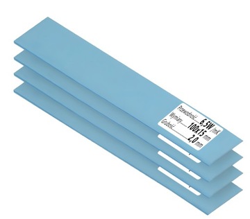 4x Termopad 05-2mm Chłodzenie Procesora Taśma Termoprzewodząca 100x15mm 6W
