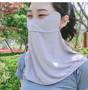 Летняя уличная анти-УФ-висячая вуаль для ушей, ледяная шелковая солнцезащитная маска для женщин