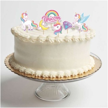 ТОППЕР Пайкер УКРАШЕНИЕ ТОРТА ЕДИНОРОГ единорог x6