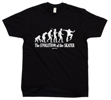 Deskorolka ewolucja deska skate Koszulka Czarna