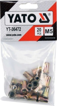 РУЧНАЯ ЗАКЛЕПКА-ГАЙКА М3-М6 YATO + 60 ШТ.