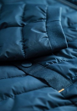 OUTLET Męska kurtka Pikowana z kapturem niebieska VOLCANO J-MATTS 3XL
