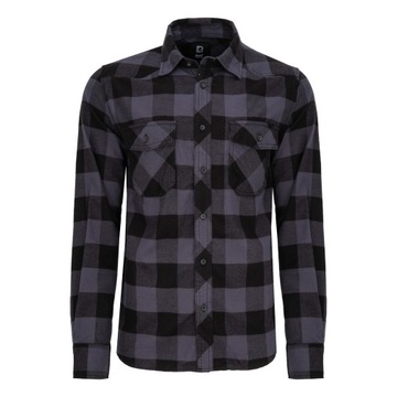 Tričko s dlhým rukávom BRANDIT Check Shirt Black-Grey M