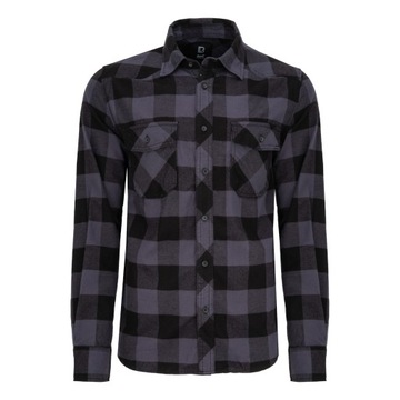 Tričko s dlhým rukávom BRANDIT Check Shirt Black-Grey XXL