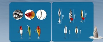 НАБОР спиннинговых приманок 78 штук Jaxon + КОРОБКА