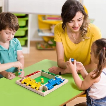 ЗАКРОЙТЕ КОРОБКУ ЗАКРОЙТЕ КОРОБКУ ДЕРЕВЯННАЯ ДОСКА КОСТИ ИГРА СЕМЬЯ ЦВЕТ