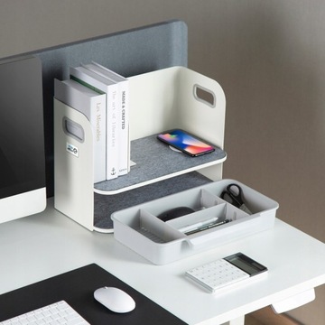 НАСТОЛЬНЫЙ ОРГАНАЙЗЕР С ЯЩИКОМ И ЗАРЯДНЫМ УСТРОЙСТВОМ QI