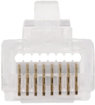 Модульная вилка RJ45 8p8c кат. 5E, проходная, 10 шт.