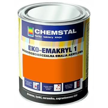 Farba akrylowa EKO-EMAKRYL CHEMSTAL Pomarańczowy Soczysty 3L