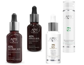 APIS ZESTAW KWASÓW DO EKSFOLIACJI 3X30ML+ŻEL 200ML