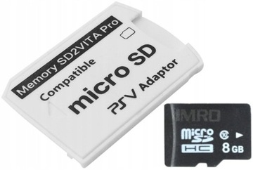 Adapter SD2VITA PS Vita microSD karta micro micro SD-MS PS VITA+microSD 8GB