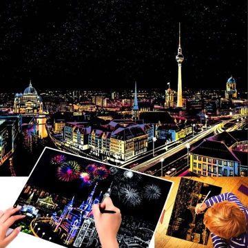 Magiczna Zdrapka Obraz ZDRAPYWANK Malowanie ZESTAW