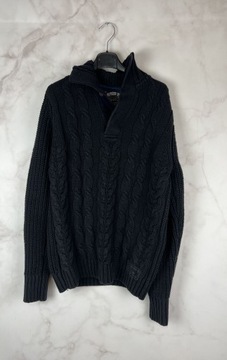 Tommy Hilfiger Czarny Sweter Męski M 38