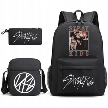 Stray Kids Backpack, Shoulder Bags and Pencil Case Black