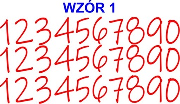 НАКЛЕЙКИ С НОМЕРАМИ 6 СМ, КРАСНЫЕ 30 шт.