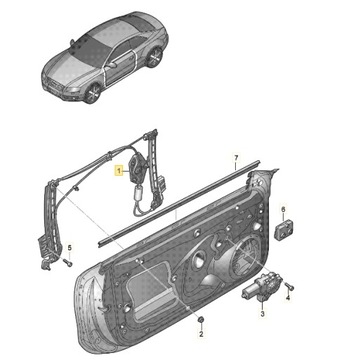 PŘEDNÍ ZVEDÁK OKNO LEVÝ AUDI A5 S5 2007-2016 ELELKTRICKÝ