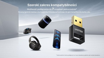 USB-адаптер Bluetooth 5.3 BLE черный Unitek B105B