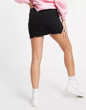 MISSGUIDED TALL JEANSOWA SPÓDNICA MINI L