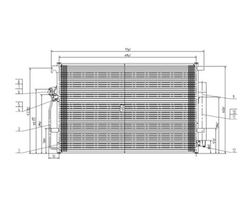 CHLADIČ KLIMATIZACE VW CRAFTER 2006- 2E0820413