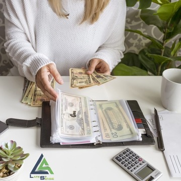 Карманный набор для бюджетной папки А6 из ПУ.